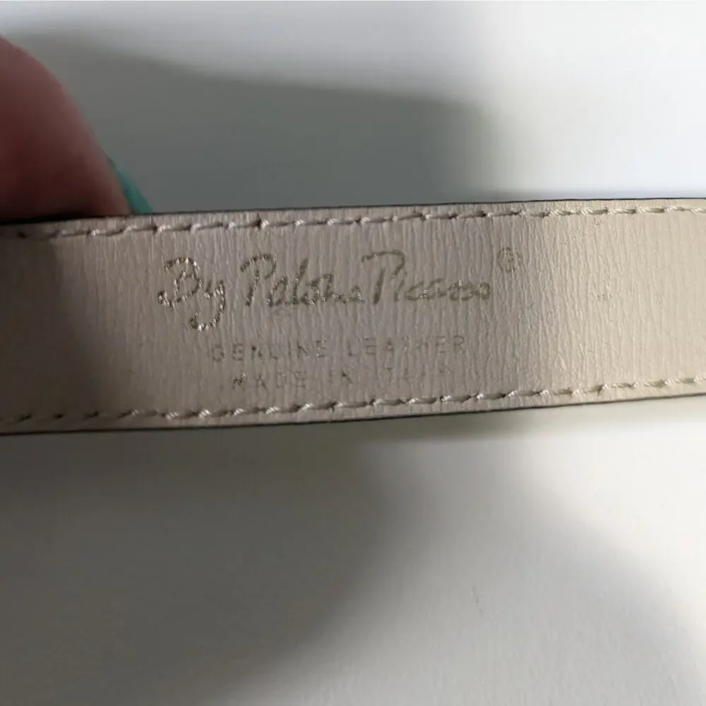 Vintage 80's Paloma Picasso XXX Leather Belt Gold Tone Size Small